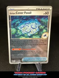 Antique Cover Fossil 080/086 Pokeball, Black Bolt, Pokemon, NM Small Mark Top - Image 1