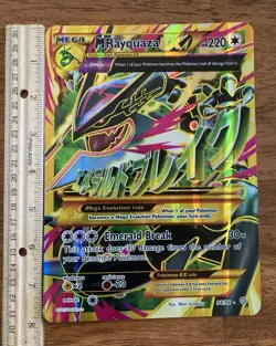 Pokemon JUMBO/Oversized Card Mega M Rayquaza EX Full Art XY 98/98 - Image 2