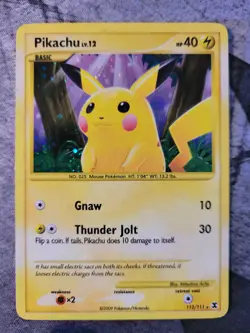 2009 POKEMON PIKACHU 112/111 RISING RIVALS SECRET RARE - Image 1