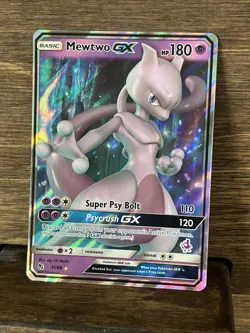 Mewtwo GX Holo Ultra Rare Card Hidden Fates 31/68 Pokemon TCG NM - Image 1