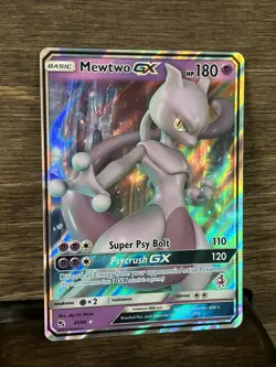 Mewtwo GX Holo Ultra Rare Card Hidden Fates 31/68 Pokemon TCG NM - Image 2