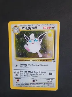 Wigglytuff 019/130 Base Set 2 Holo Vintage Pokemon Card 1999-2000 w/ Swirl-HP - Image 1