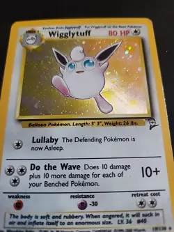 Wigglytuff 019/130 Base Set 2 Holo Vintage Pokemon Card 1999-2000 w/ Swirl-HP - Image 3