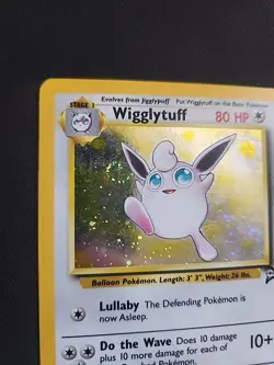 Wigglytuff 019/130 Base Set 2 Holo Vintage Pokemon Card 1999-2000 w/ Swirl-HP - Image 4