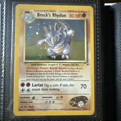Brock's Rhydon EN JP Holo Rare Gym Pokemon Card +11 set - Image 5
