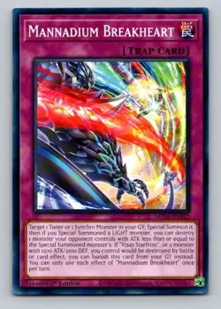 2024 Yugioh Trap Card Mannadium Breakheart MP24-EN352 1st Edition Common - Image 1
