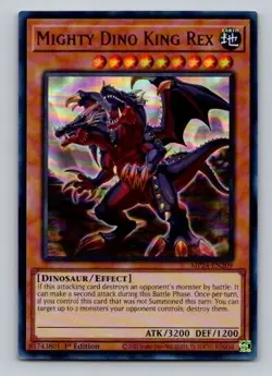 2024 Yugioh Mighty Dino King Rex MP24-EN209 1st Edition Ultra Rare - Image 1