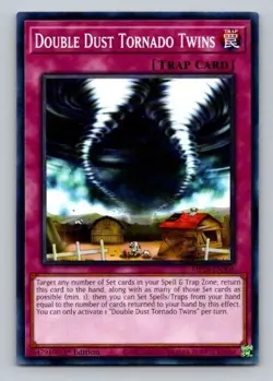 2024 Yugioh Trap Card Double Dust Tornado Twins MP24-EN306 1st Edition Common - Image 1