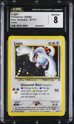 CGC 8 Lugia 2000 Neo Genesis 9/111 Holo Pokemon Card - Image 1