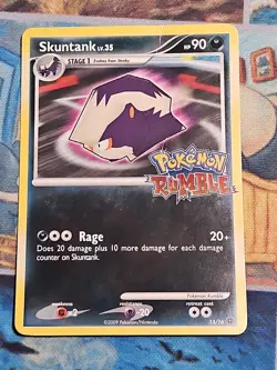 Pokemon Rumble Card Skuntank 13/16 Holo Played Authentic Heavy Played - Image 1
