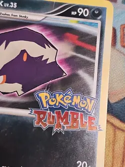 Pokemon Rumble Card Skuntank 13/16 Holo Played Authentic Heavy Played - Image 2