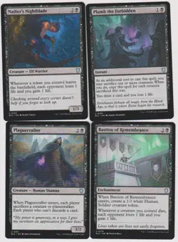 15X BLACK COMMANDER CARDS MTG MAGIC N-MINT N- PLAYED - LOTS UNCOMMON C-21 - Image 1