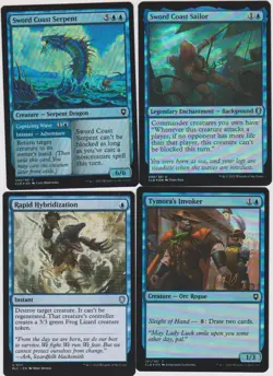 15X COMMANDER CARDS BLUE MTG MAGIC N-MINT N- PLAYED - LOTS UNCOMM C-4 - Image 1