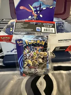 Pokemon Cards - S&V Stellar Crown - MINI ALBUM PORTFOLIO w/ Booster Pack - New - Image 2