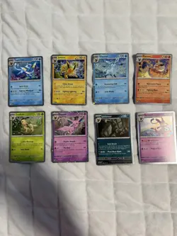 Pokemon TCG Prismatic Evolutions Costco Mini Tin Cosmos Promo Cards Set Of 8 NM - Image 1