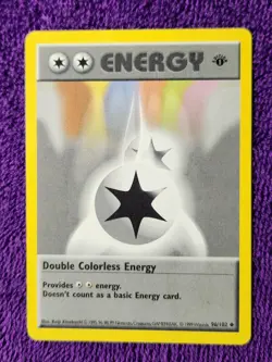 Pokemon Card - 1st Edition Double Colorless Energy Base Set (Shadowless) 96/102 - Image 1