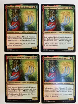 4x Mtg Throne Of Eldraine Grumgully Der Grosszugige NM/M Magic The Gathering - Image 1