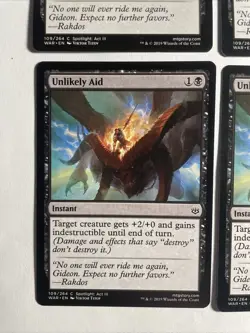 4x Mtg War Of The Spark Unlikely Aid NM Magic The Gathering - Image 2