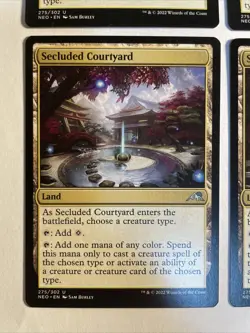 4x Mtg Kamigawa Neon Dynasty Secluded Courtyard NM/M Magic The Gathering - Image 2