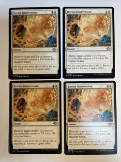 4x Mtg Outlaws Of Thunder Bovine Intervention NM/M Magic The Gathering - Image 1
