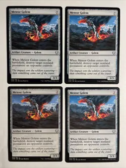 4x Mtg Commander Legends Meteor Golem NM/M Magic The Gathering - Image 1