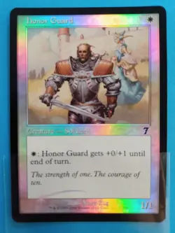 FOIL 🌈🌞 Honor Guard 🌞🌈 7th Edition Vintage MTG | Unplayed! NM++ | See pics! - Image 1