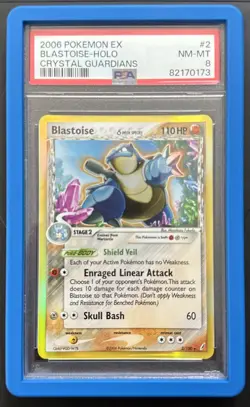 Delta Species Blastoise Holo #2 Crystal Guardians Pokemon PSA 8 - Image 1