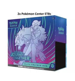 2x Pokemon TCG Journey Together ETBS Sealed Pokemon Center Exclusive PRESALE - Image 1