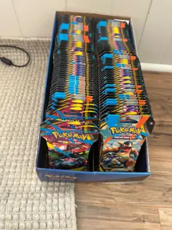 Lot of 110 Pokemon Mega Evolution Sleeved Booster Packs - Image 1