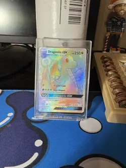Pokemon TCG Dragonite GX SM156 Rainbow Rare Secret Rare Sun & Moon Promo NM - Image 1