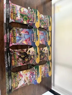 Lot of 8 Pokemon TCG Sword & Shield Evolving Skies Booster Packs Factory SEALED - Image 3