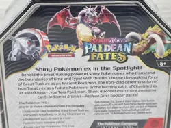 Pokemon TCG: Scarlet & Violet - Paldean Fates Tin Great Tusk Ex 4 Packs-SEALED! - Image 5