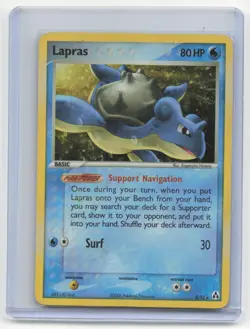 2006 Pokemon TCG Lapras EX Legend Maker #8/92 Damaged Holo Swirl - Image 1