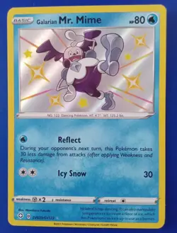 Pokemon Shining Fates Shiny Galarian Mr. Mime Holo 20/122 (NEAR MINT, JULY 2025) - Image 1