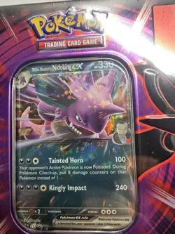 Pokemon Destined Rivals Team Rockets Nidoking EX Tin - FACTORY SEALED! - Image 2