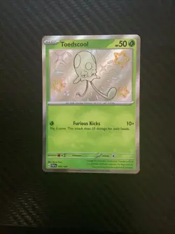 Pokemon TCG Toedscool Scarlet & Violet: Paldean Fates 105/091 Holo Shiny Rare NM - Image 1