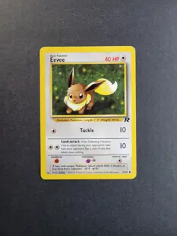 Eevee 55/82 Pokemon TCG Team Rocket Unlimited Regular Common MP - Image 2