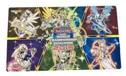 YUGIOH TCG CCG Playmat 2015 WORLD CHAMPIONSHIP QUALIFIER Tellarknight RARE 24x14 - Image 1