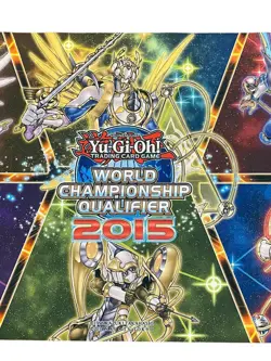 YUGIOH TCG CCG Playmat 2015 WORLD CHAMPIONSHIP QUALIFIER Tellarknight RARE 24x14 - Image 3
