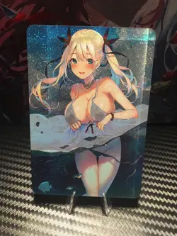 Summer Waifu CCG Goddess Story Double Sided Anime Card Waifu Card Glitter Holo - Image 1