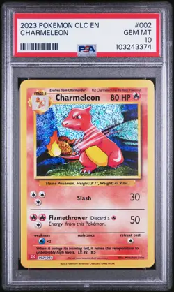 2023 POKEMON CLC-TRADING CARD GAME CLASSIC #002 CHARMELEON PSA 10 - Image 1