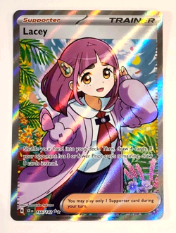 Near Mint - Stellar Crown Lacey Full Art Ultra Rare Trainer Card 166/142 Pokemon - Image 1