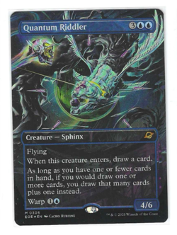 MTG Edge of Eternities Quantum Riddler Borderless Foil, Mythic Card #305 - Image 1