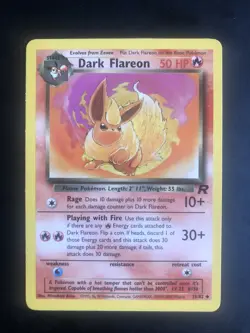 Dark Flareon Team Rocket 35/82 Pokemon Card WOTC LP/NM - Image 1