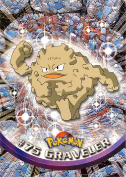 GRAVELER #75 - BLUE Logo - NON-HOLO - SERIES 1 - TOPPS Pokemon Card - LP/P - Image 1