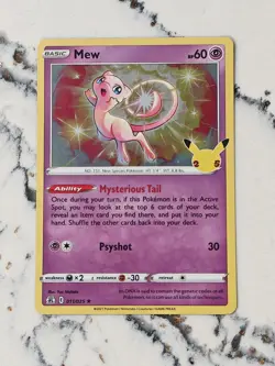 Pokemon TCG Celebrations Mew Holo Card 011/025 - Image 1