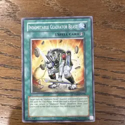 Yu-Gi-Oh Indomitable Gladiator Beast CRMS-EN056 Common Card LP - Image 1