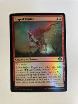 1x Modern Horizons 3 Amped Raptor Foil NM/M Magic The Gathering Mtg - Image 1