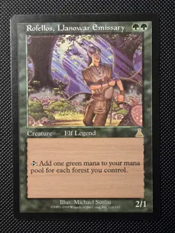 MTG Rofellos, Llanowar Emissary Urza's Destiny Lightly Played Regular - Image 2