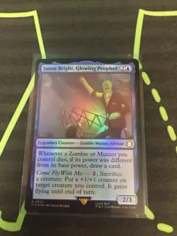 MTG Magic The Gathering Jason Bright, Glowing Prophet Foil Zombie Blue Fallout - Image 1